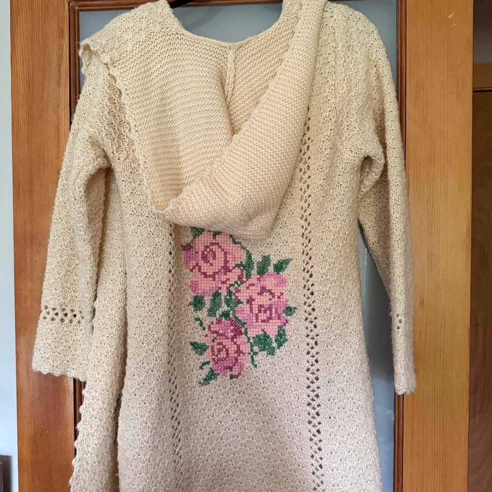 April Cornell Floral Knit Sweater